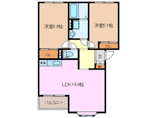 近鉄長島駅 徒歩8分 1階の物件間取画像